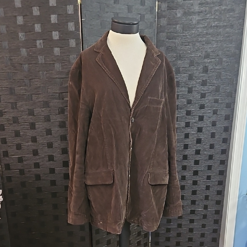 J Crew Men's Brown Corduroy Jacket Size XL